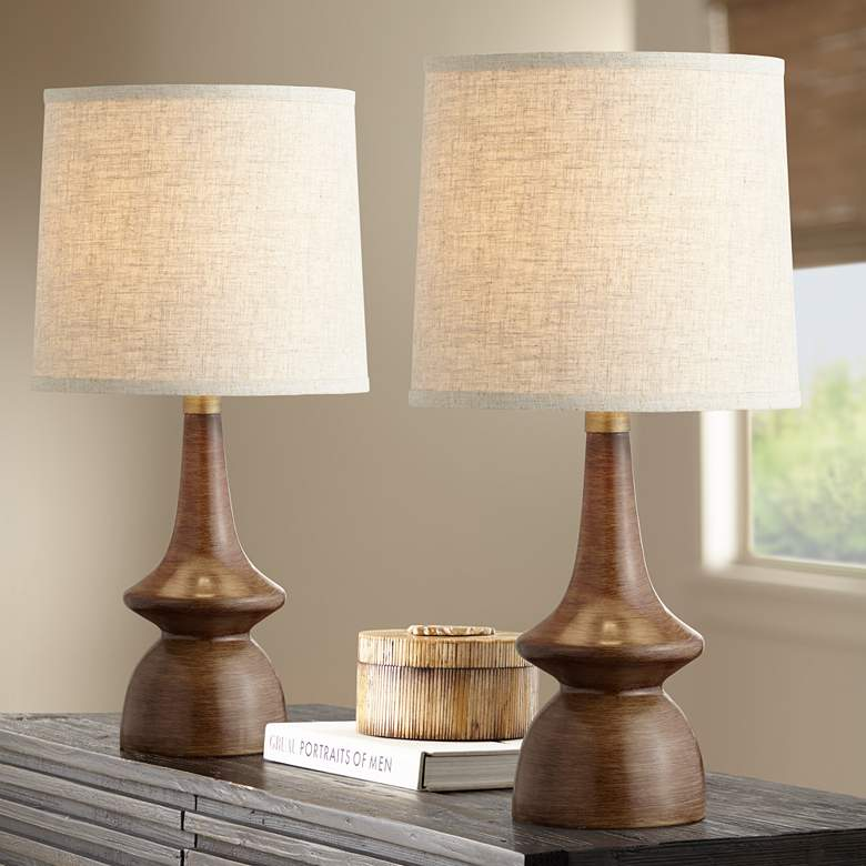 Mid Century Walnut Tbl Lamp -LGC