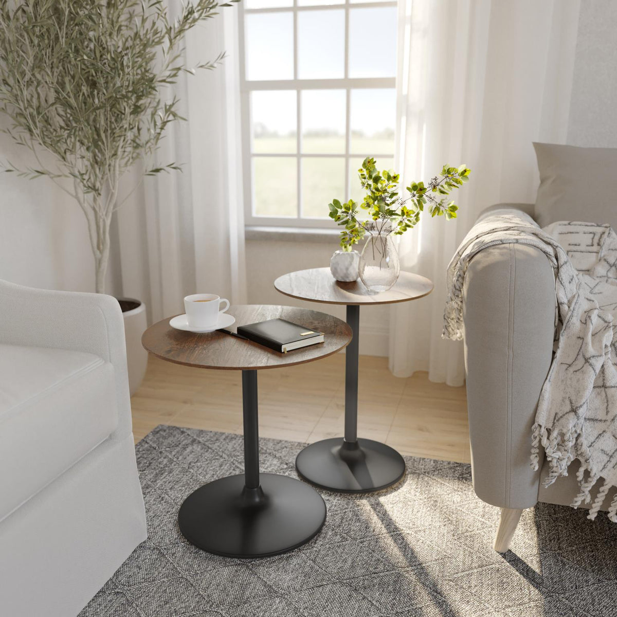 Remy Nesting Table S/2 - Two Tone Gunmetal - JFN