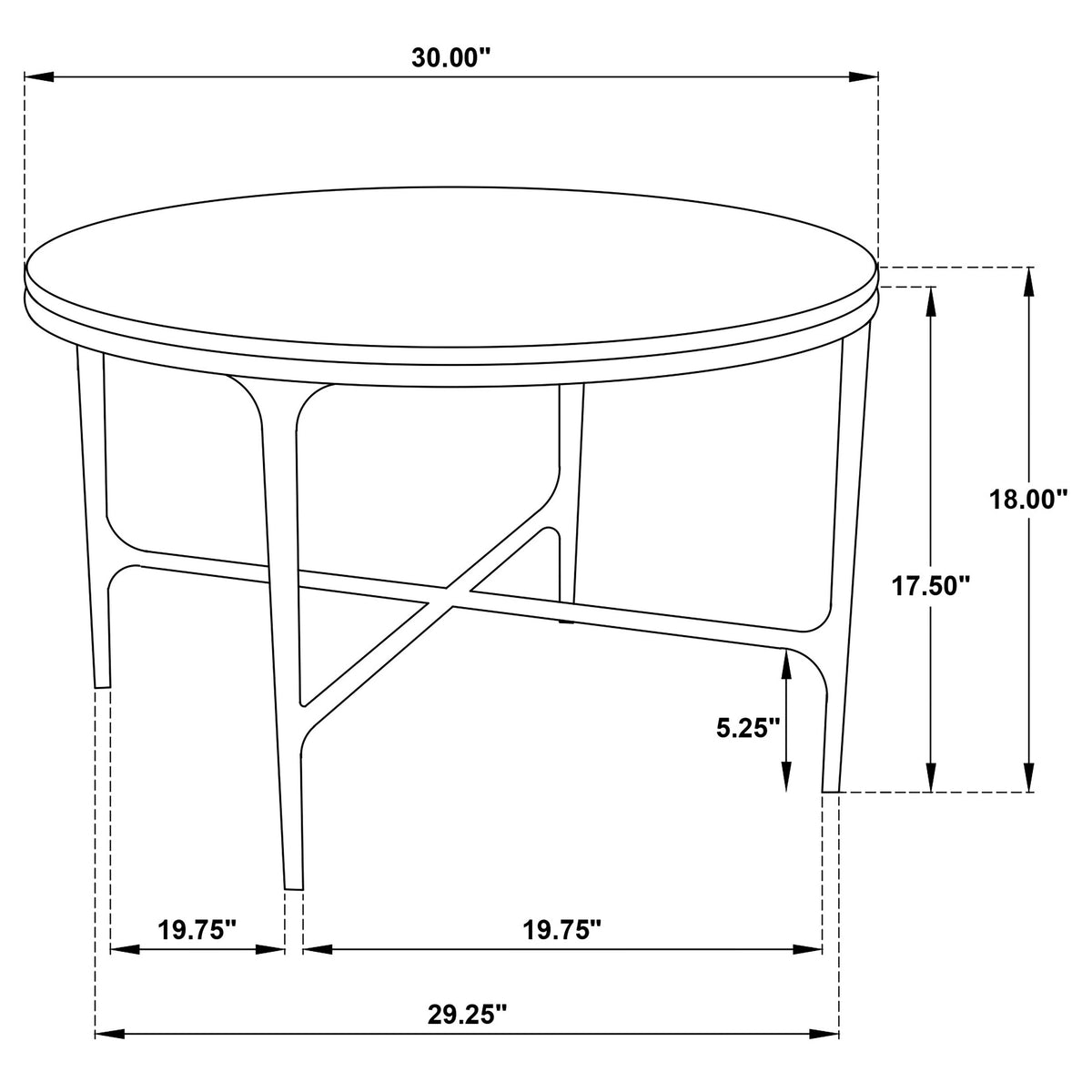 30"Hermas Round Coffee Table - CFC