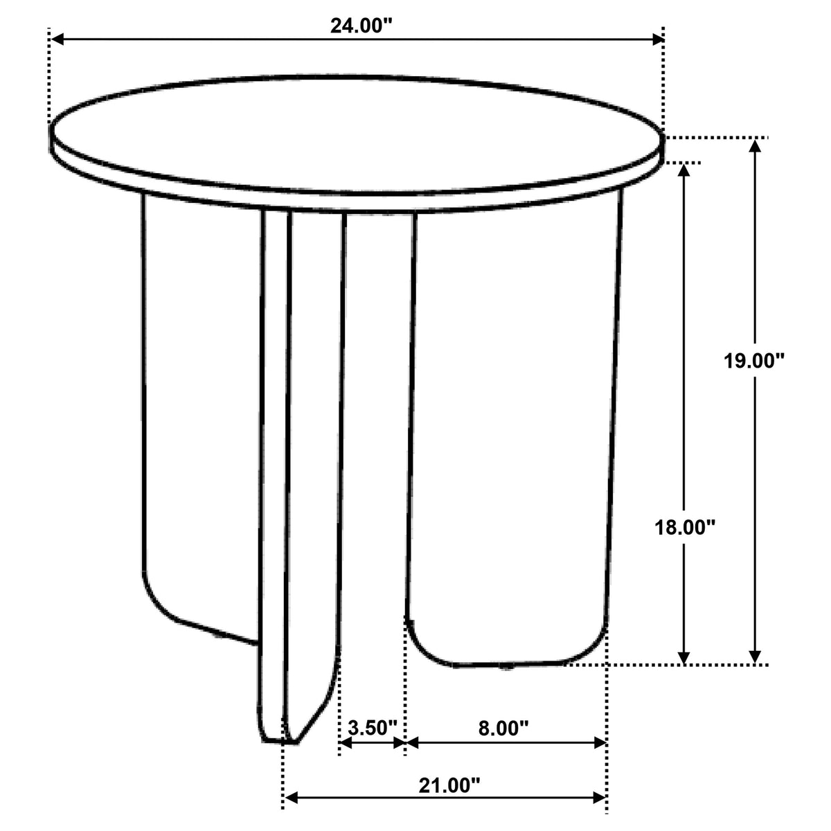 24"Dale Round Side End Table - CFC
