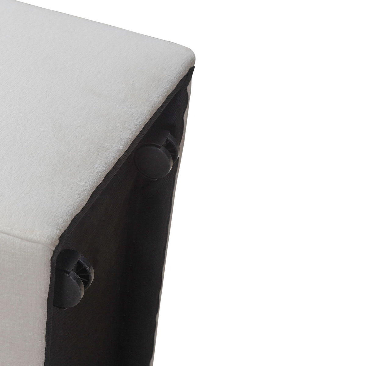 Plush Accent Dining Chair w/ Casters - Ivory