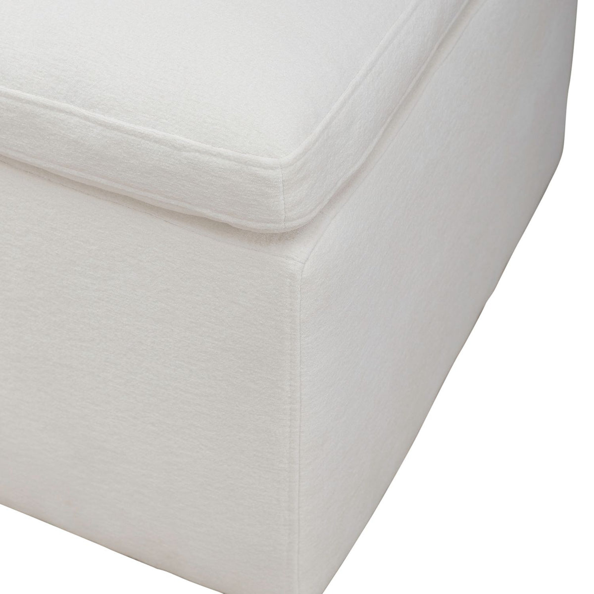 Plush Accent Dining Chair w/ Casters - Ivory