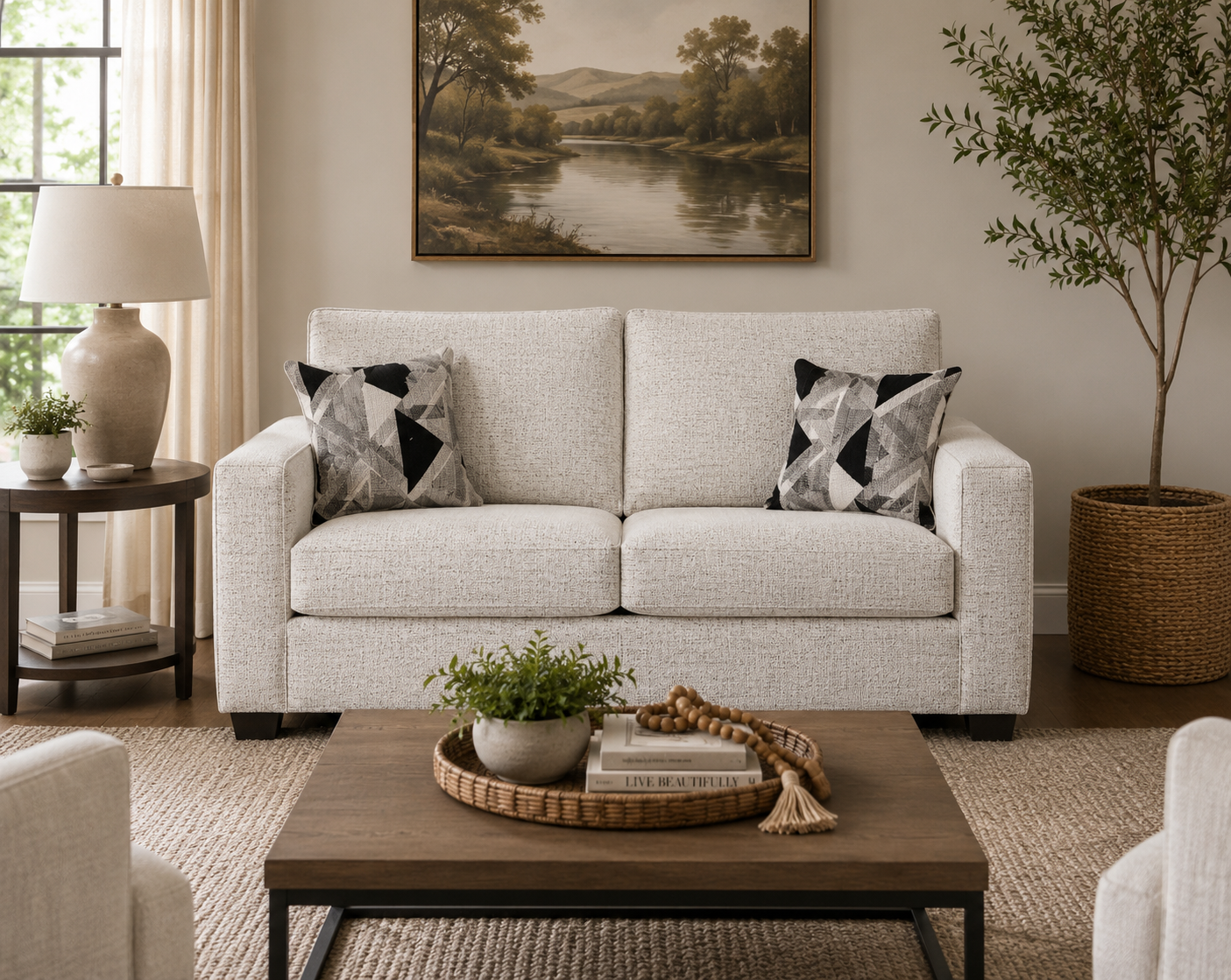 2800 Sq Arm Loveseat - Palmer Glacier - PFI