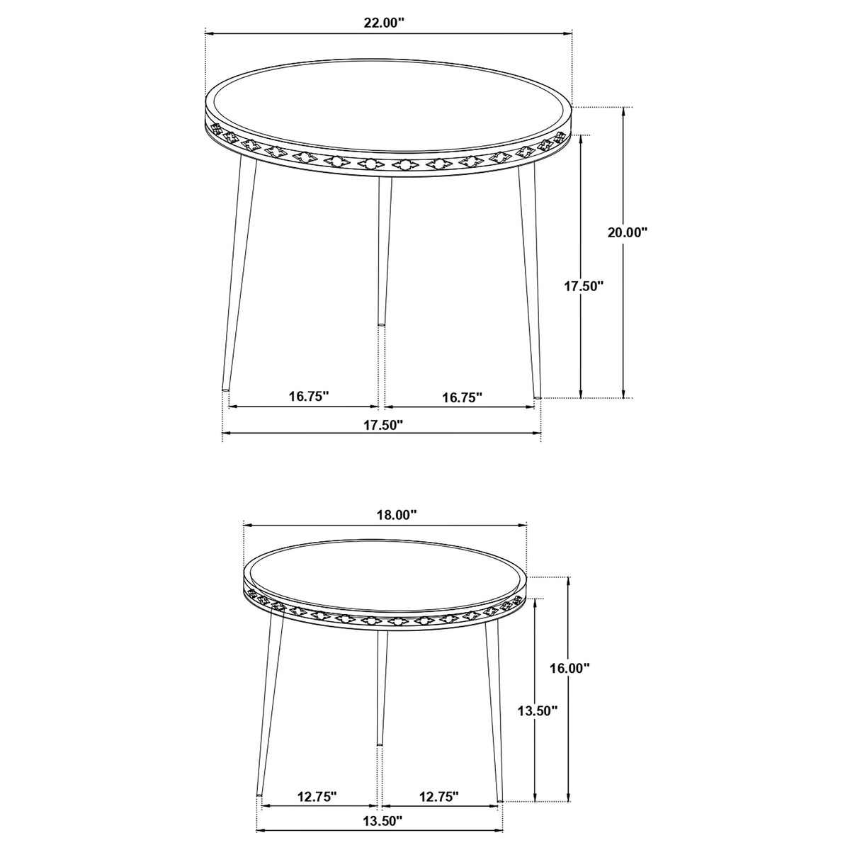 Ollie Nesting Tables S/2 - CFC