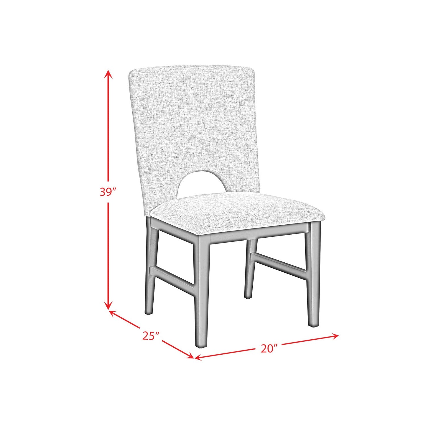 Oregon Side Dining Chair - BLK - ELMT