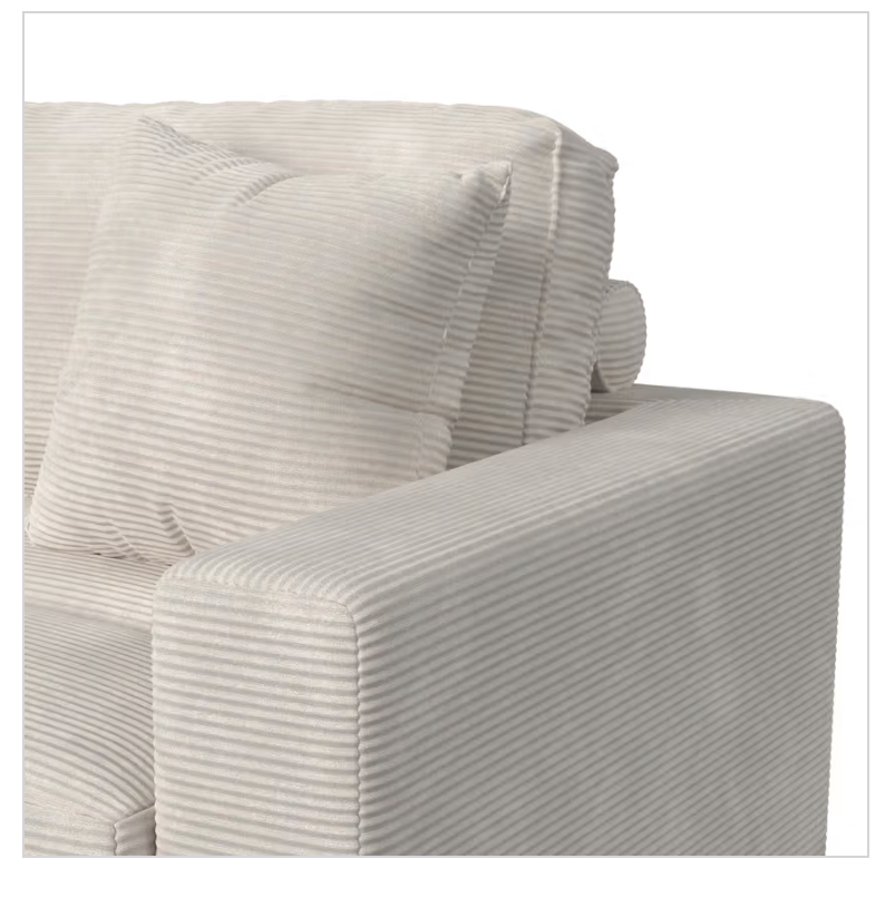 Arizona RHF Chaise - Steno Beige - ELMT