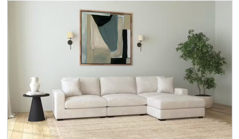 Arizona RHF Chaise - Steno Beige - ELMT