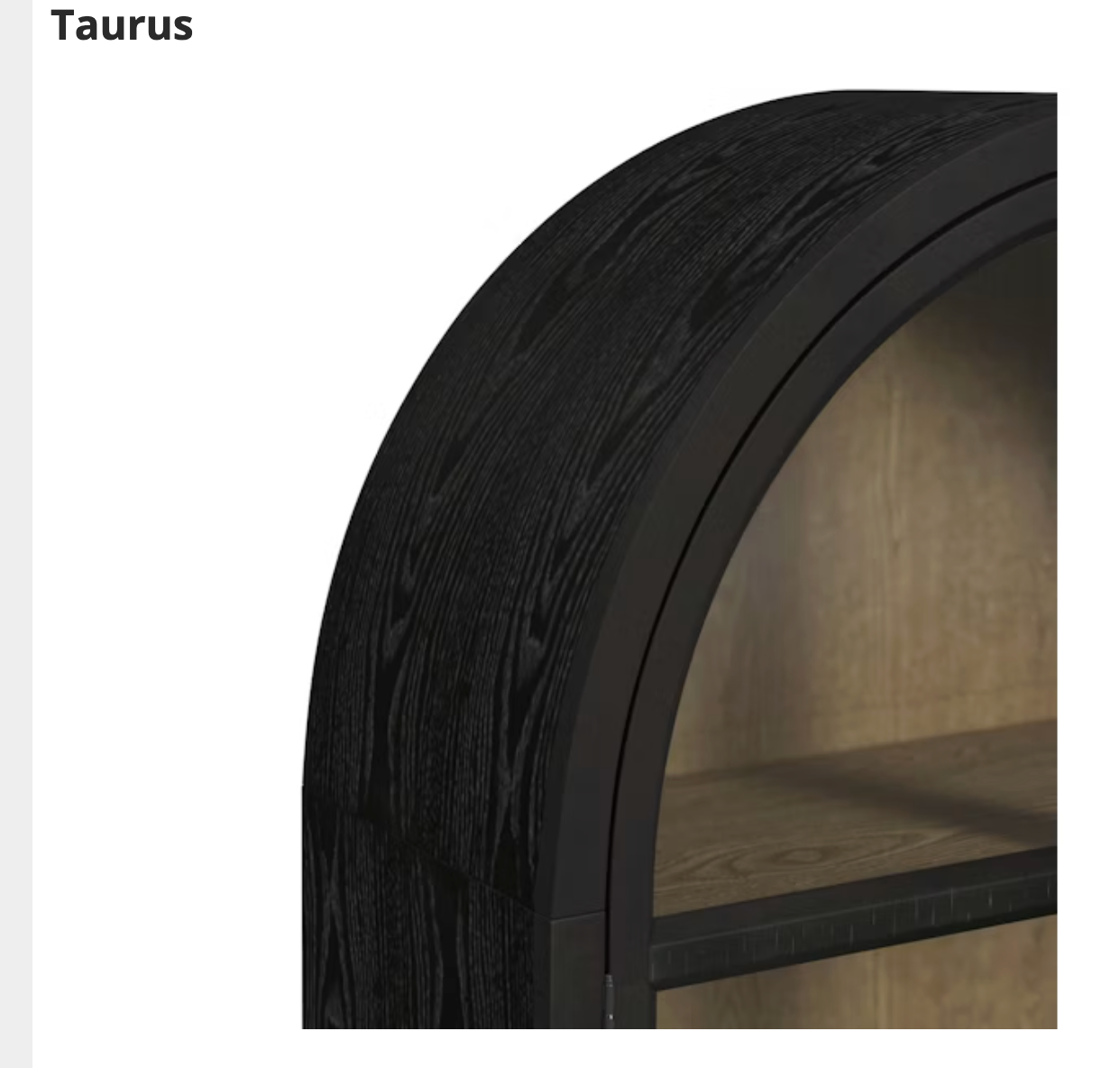 89"Taurus Arched Bookcase - ELMT