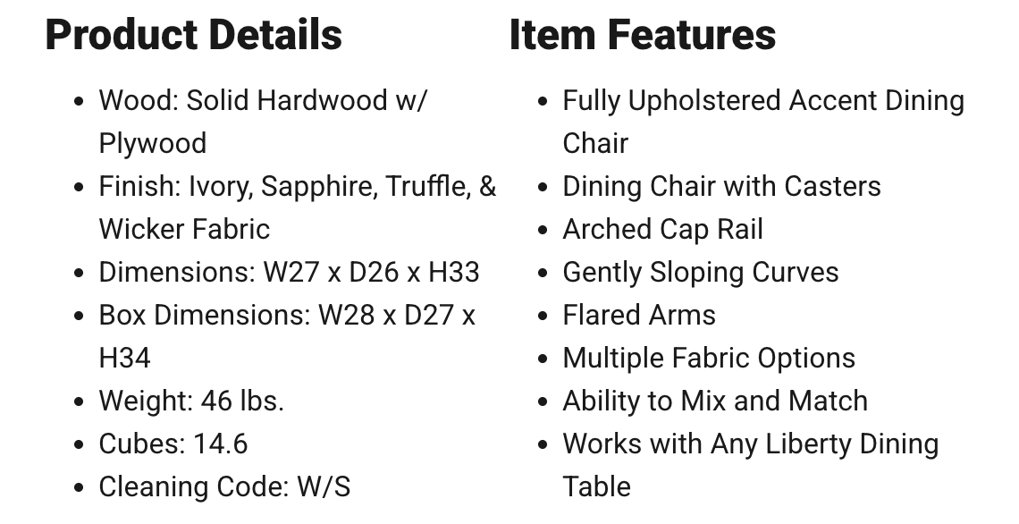 Dining Chair w/ Casters - Truffle - LFI