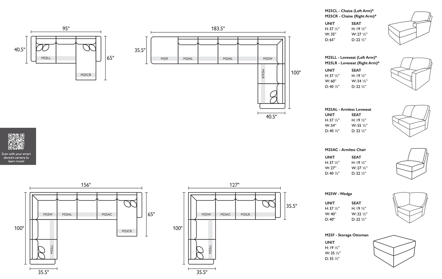 DOVELY 5PC SECTIONAL - BHF